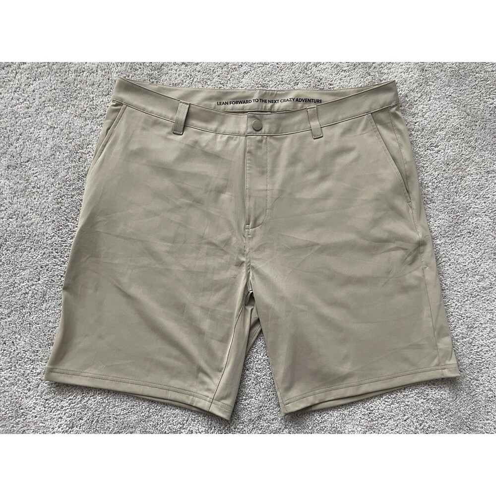 Rhone Commuter Shorts Size 38x9" Inseam Beige Khaki Stretch Travel Golf Tennis